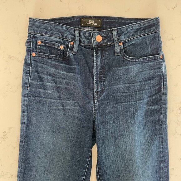Aritzia The Castings High Rise Skinny Briar Wash Cotton Blend Jeans Blue Sz 28 - Picture 4 of 11